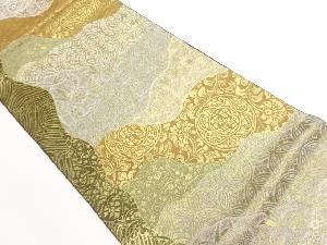 道長取に荒波・古典柄模様織出し袋帯